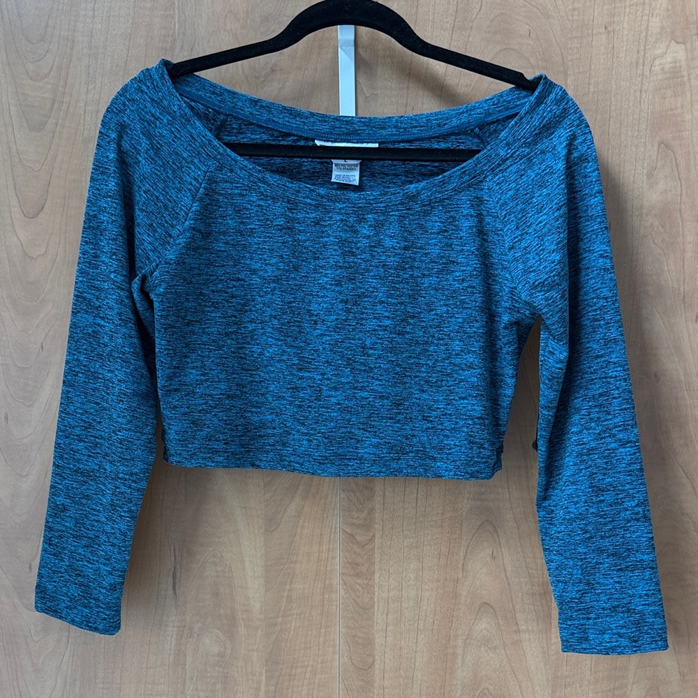 Hard Tail Heathered Teal Crop Top